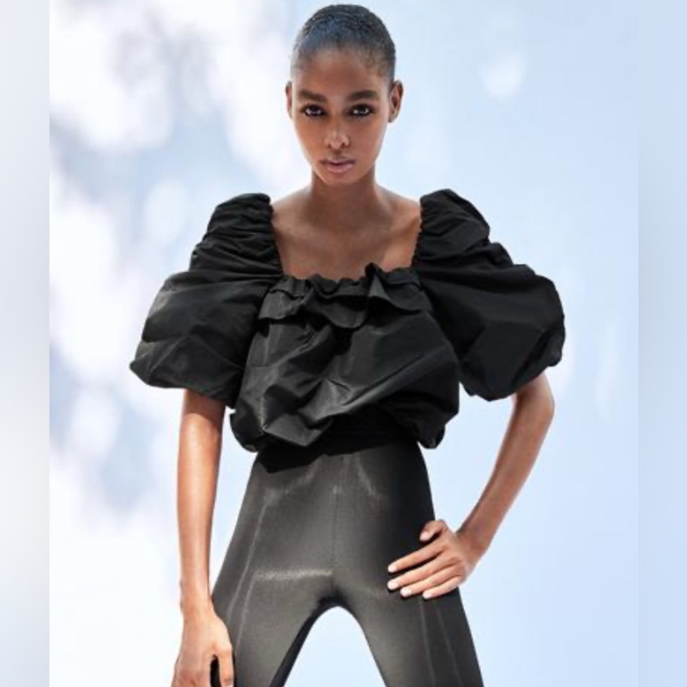 Zara - Pre-owned taffeta balloon top (waist) - size S